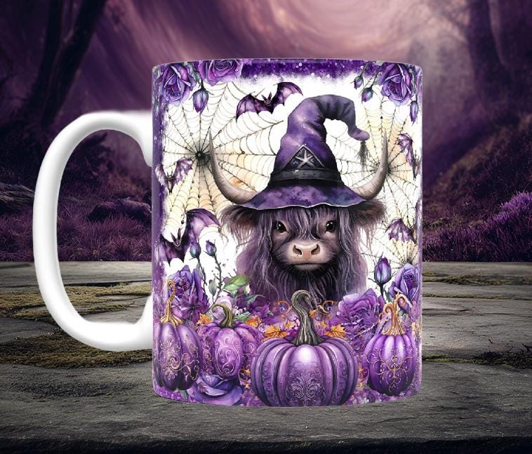 Halloween Highland Cow Mugs (11 styles)
