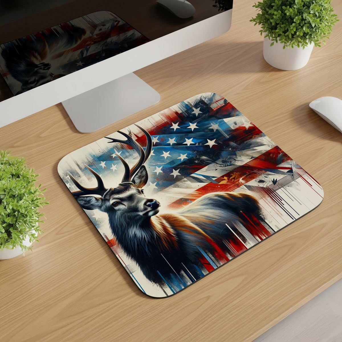 Patriotic Deer Mousepad