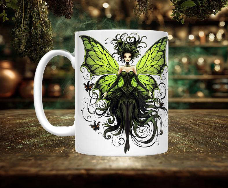 Green Halloween Fairy Mugs
