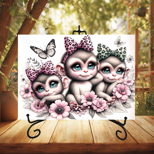 Bow Animals Glass Cutting Board — Cute Kitchen Gift, 20 Designs, 11x8 with Stand