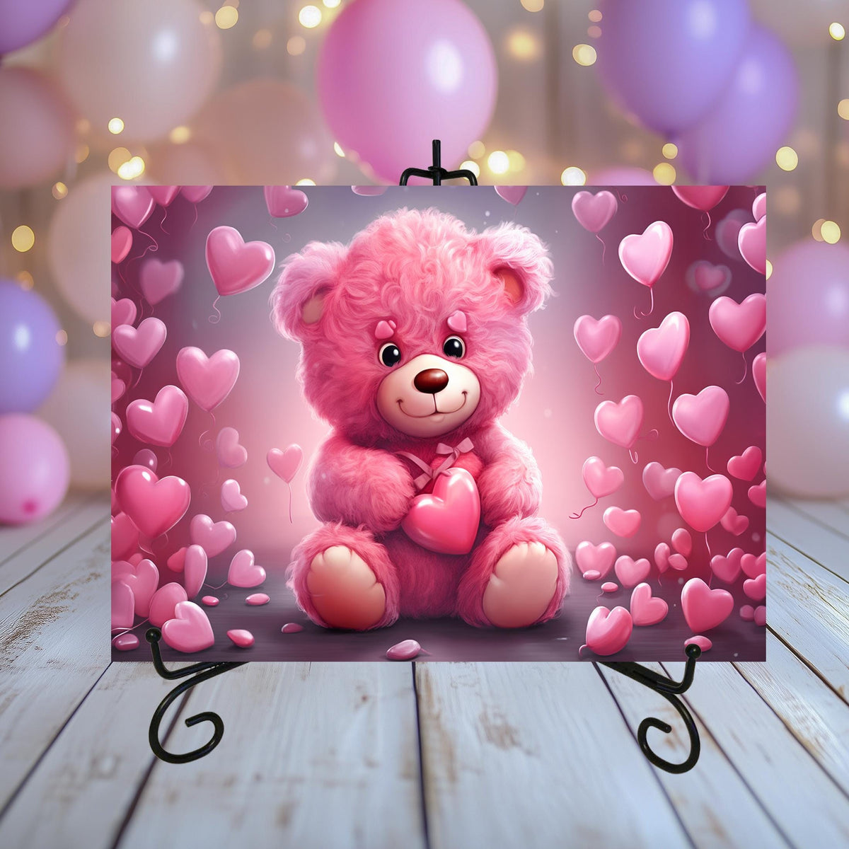 Teddy Bear Valentine Cutting Board