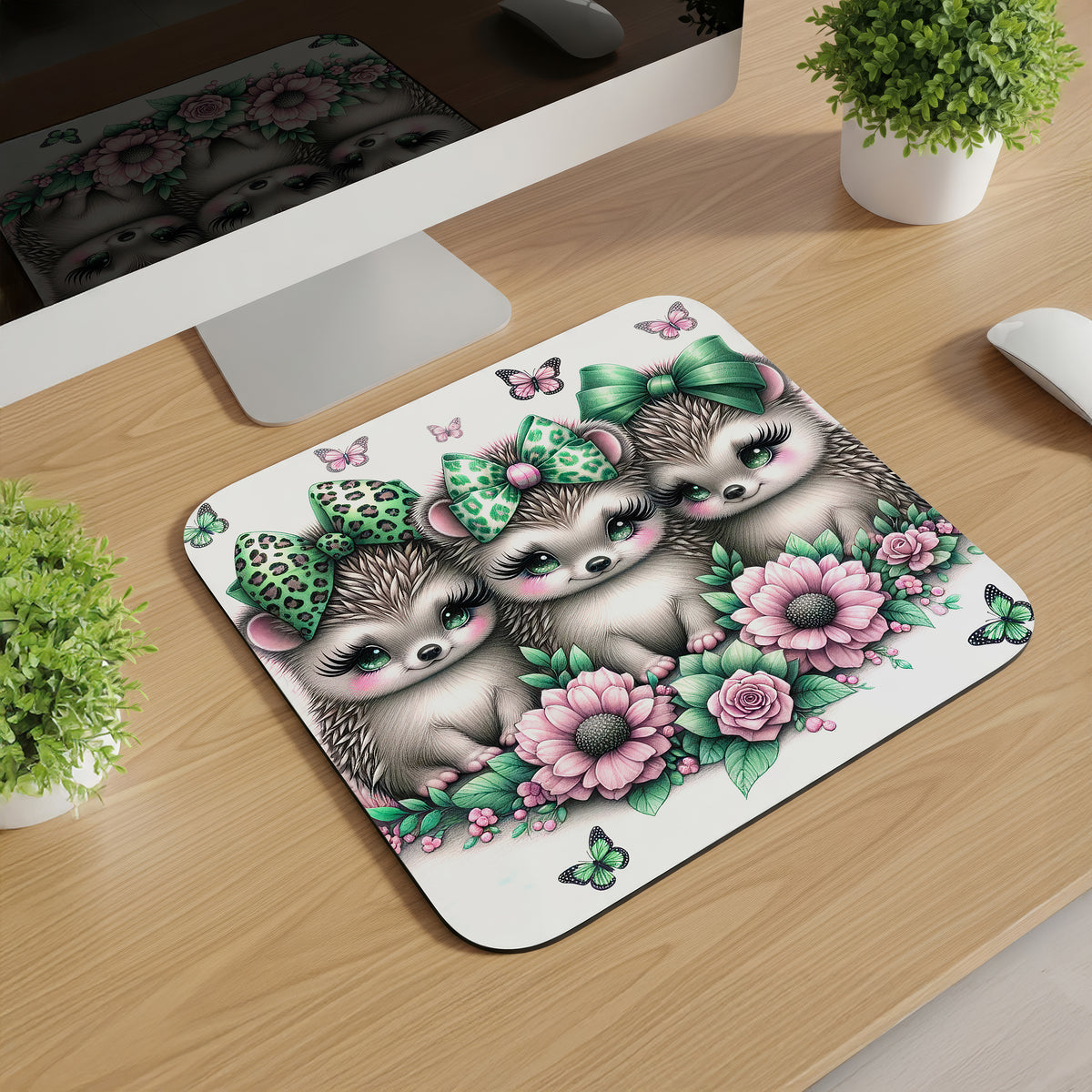Cute Bow Animals Mousepads