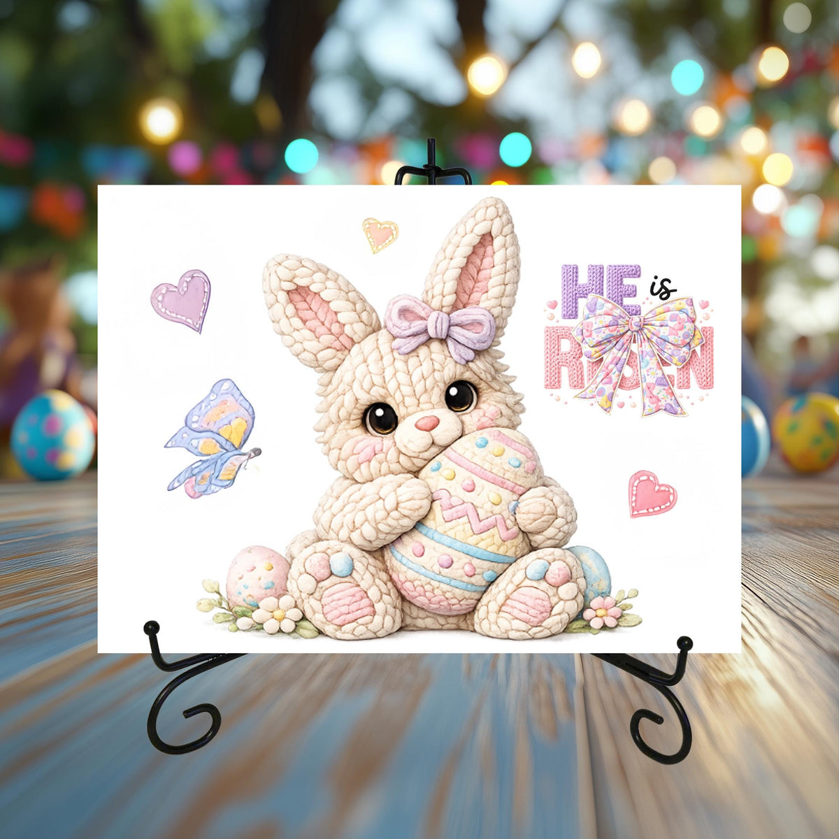 Knitted Image Easter Glass Cutting Board