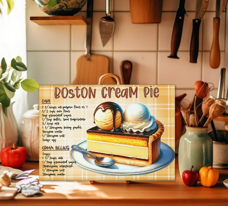 Dessert Recipe Glass Cutting Boards (10 designs)