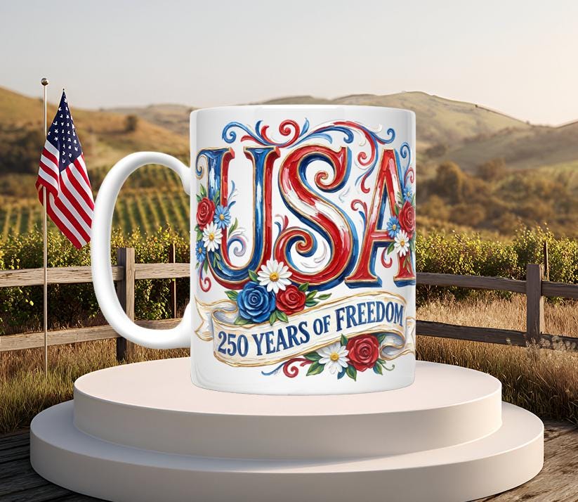 USA 250th Anniversary Mugs (12 variations)