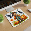 Scarecrow and Jack-O-Lanterns Halloween Mousepad