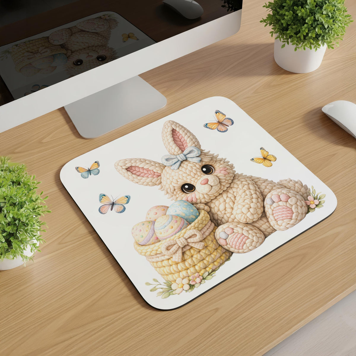 Knitted Easter Animal Mousepads