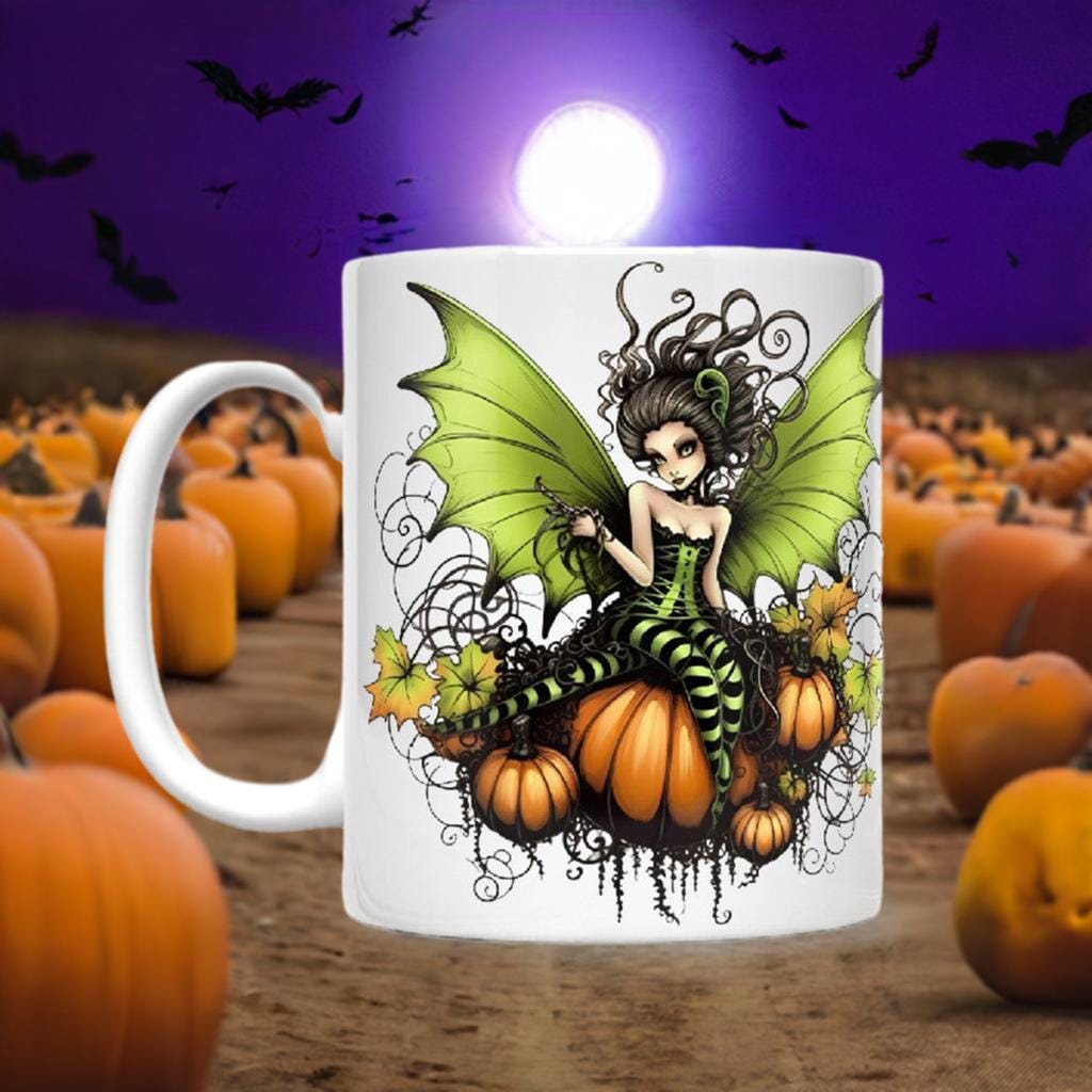 Green Halloween Fairy Mugs