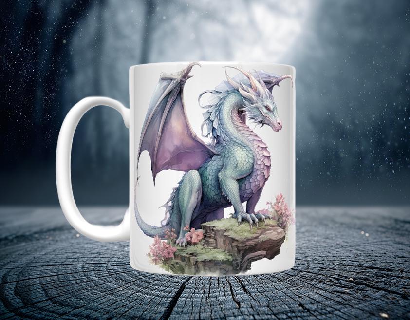 Dragon Ceramic Mug - Mythical Coffee Cup, Bold Designs