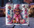 Highland Cow Pink Witch Halloween Tumbler