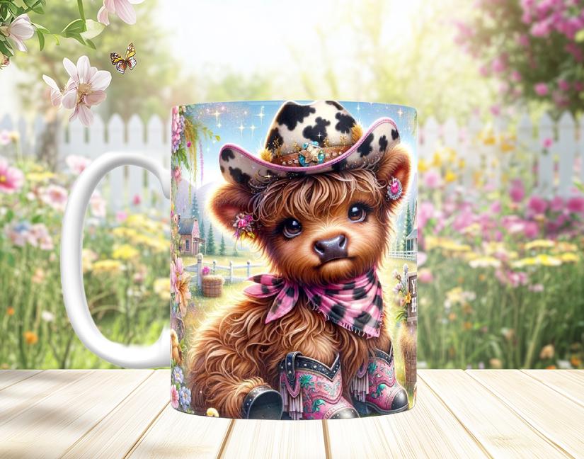 Highland Cow Spring Mugs