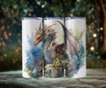 Dragon Tumbler, Stainless Steel Cup with Lid and Straw