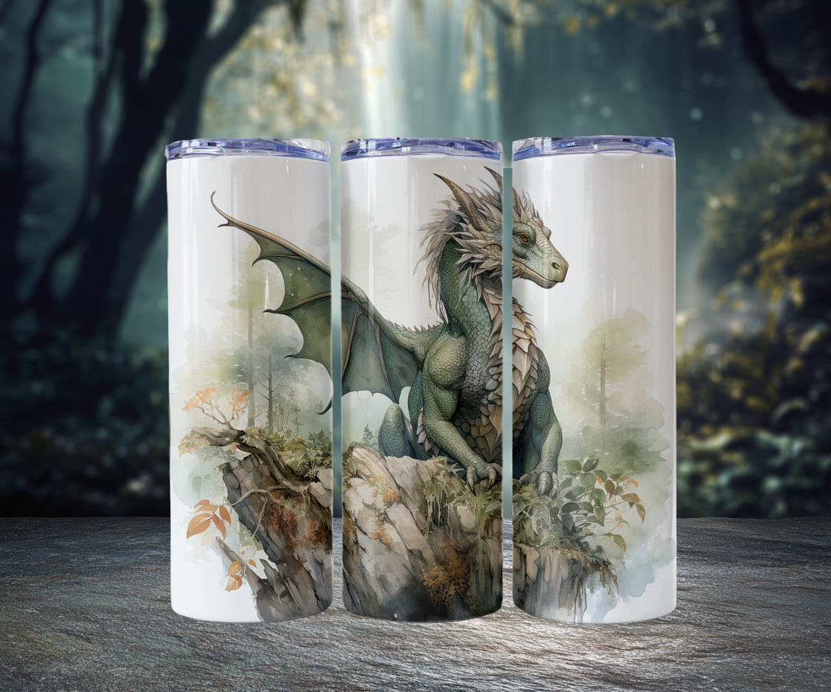 Dragon Tumbler, Stainless Steel Cup with Lid and Straw