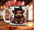 Cute Highland Cow Valentine Mugs (10 styles)