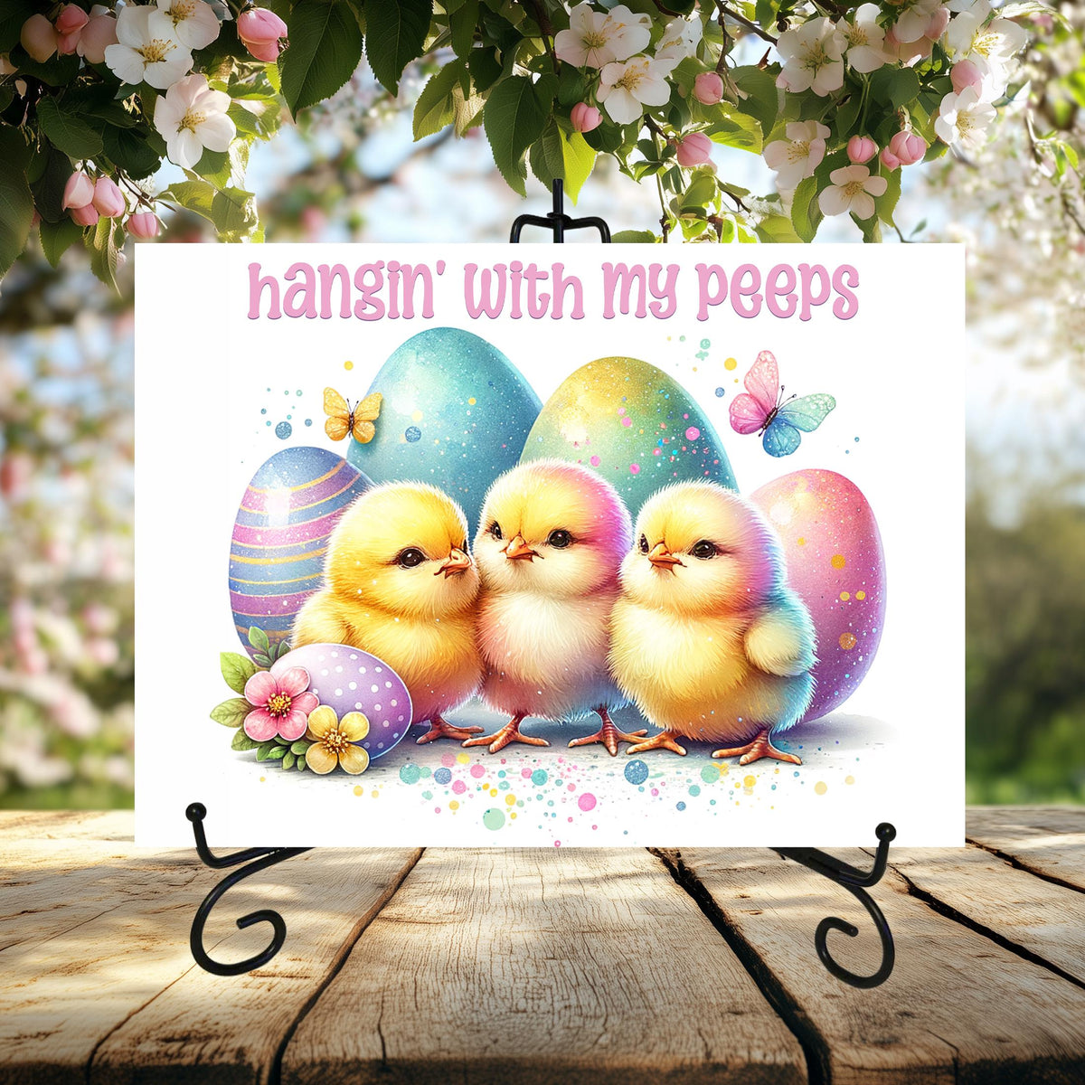 Hangin' With My Peeps Glass Cutting Board