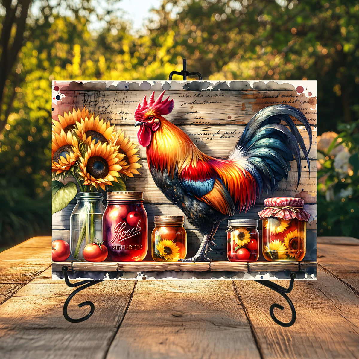 Rooster Glass Cutting Board