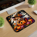 Highland Cow Halloween Mousepad — Cute Spooky Gift for Cow Lovers & Coworkers, 11 Designs, 8x10 Non-Slip Desk Pad