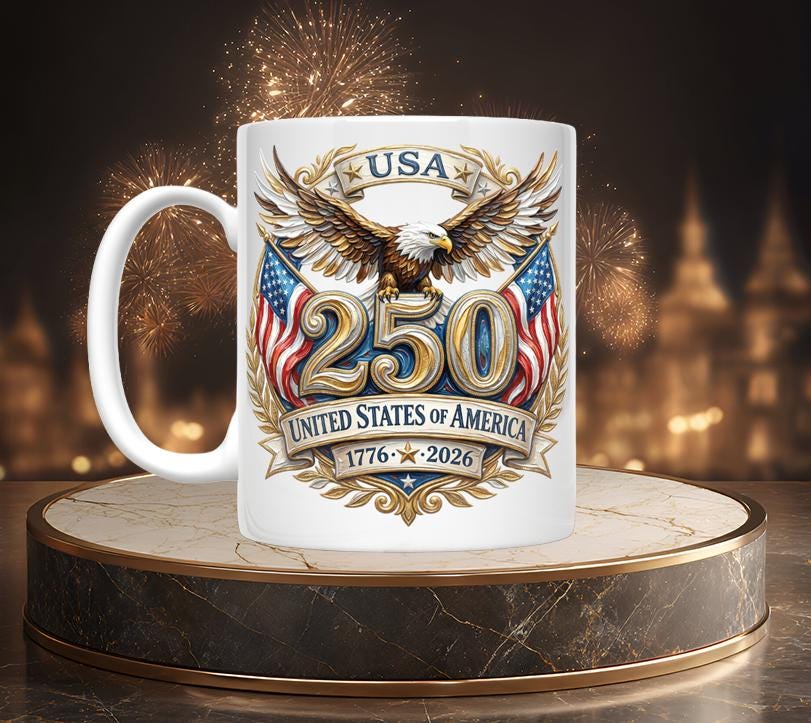 USA 250th Anniversary Mugs (12 variations)