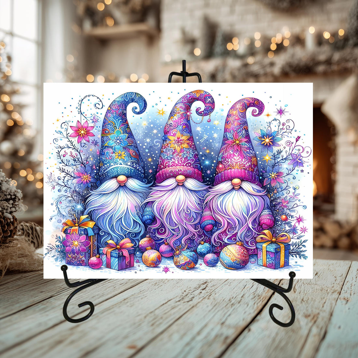 Christmas Gnome Glass Cutting Board