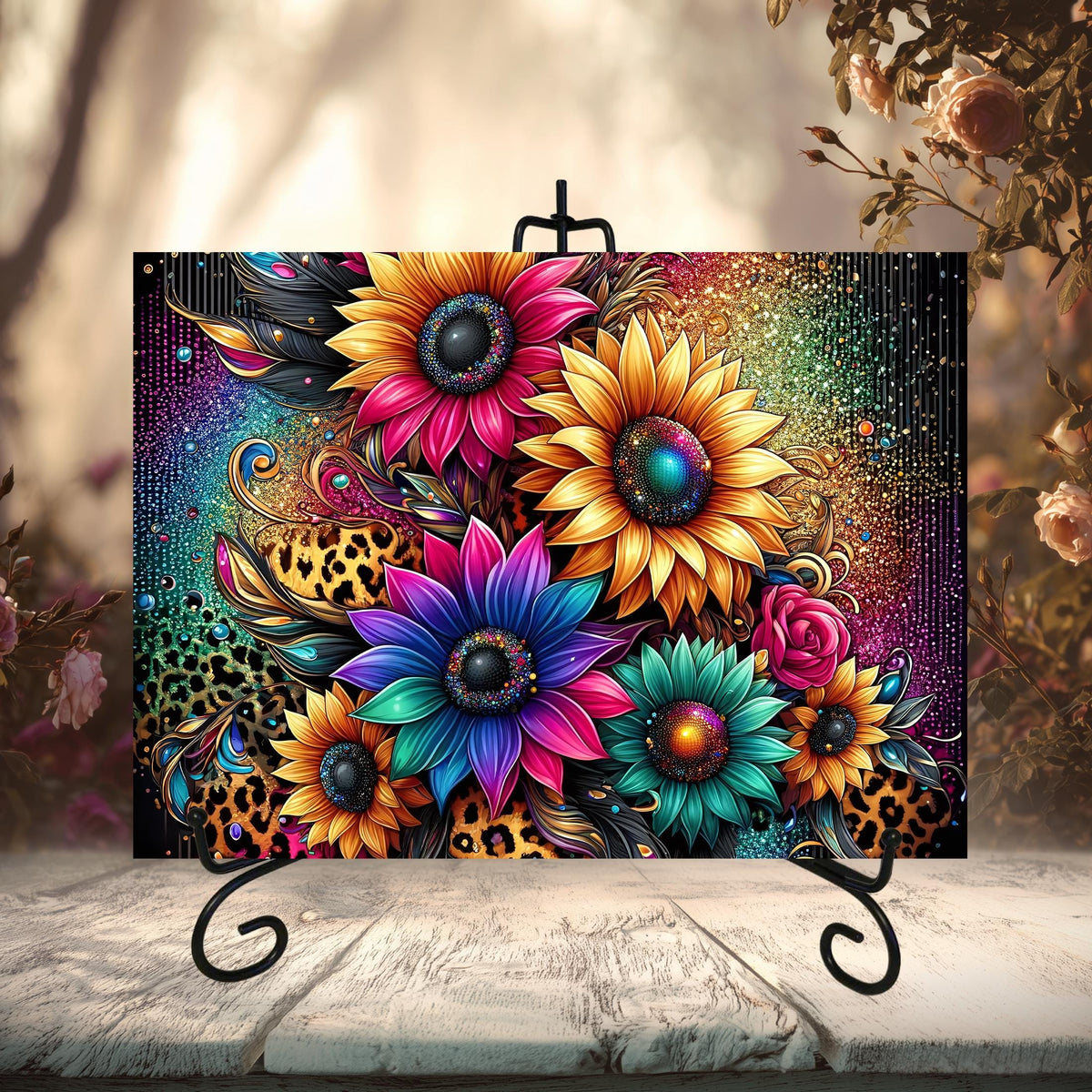 Floral Glass Cutting Boards