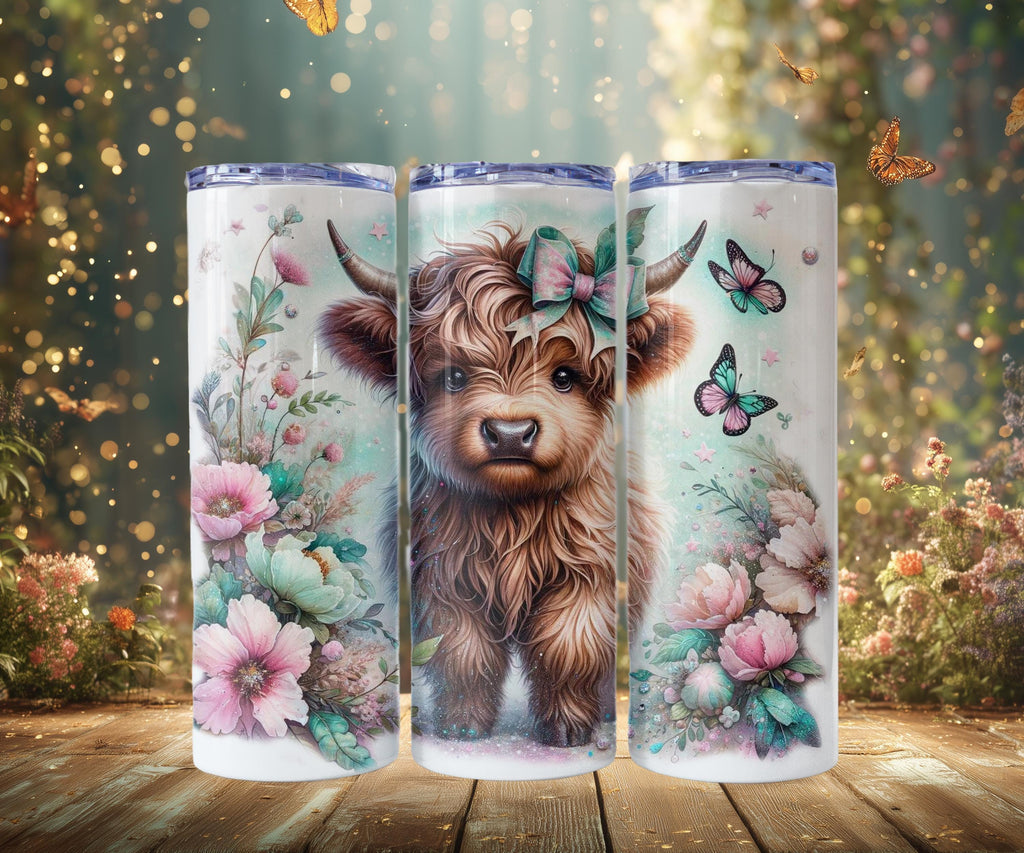 Highland Cow Spring Tumblers
