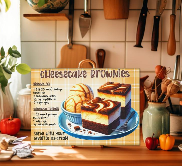 Dessert Recipe Glass Cutting Boards (10 designs)
