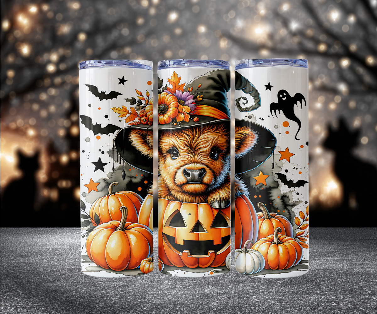 Halloween Highland Cow Tumblers (10 styles)