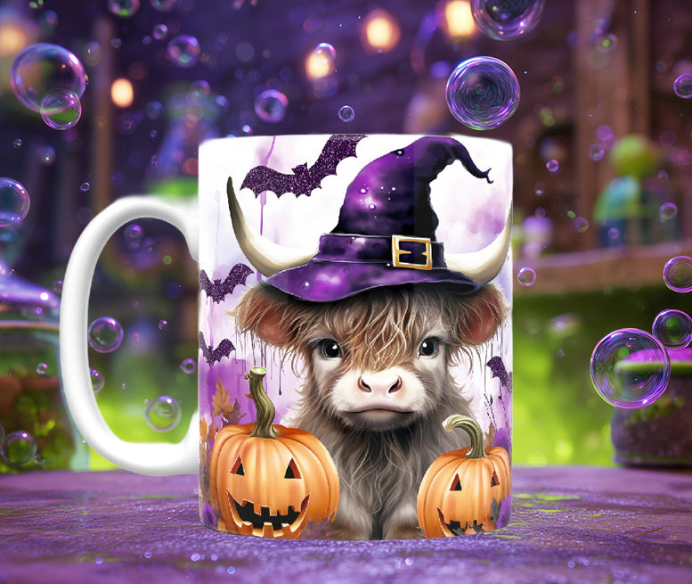 Halloween Highland Cow Mugs (11 styles)