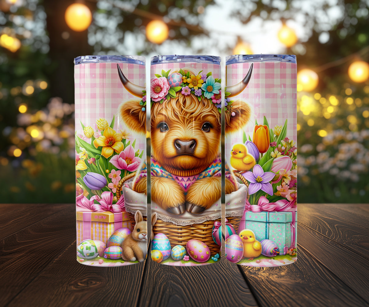 Easter Highland Cow Tumblers