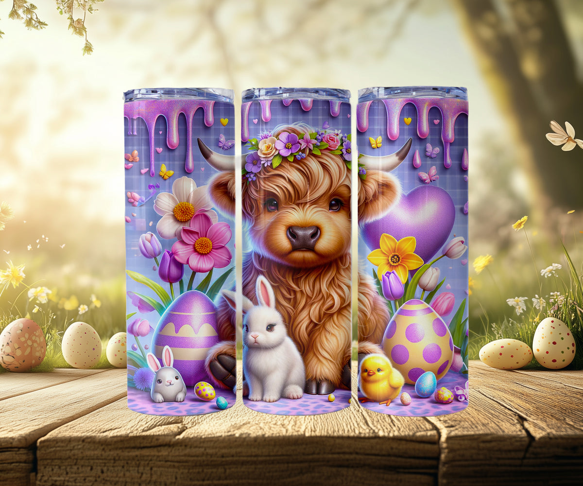 Easter Highland Cow Tumblers