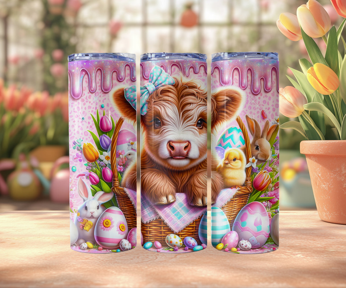 Easter Highland Cow Tumblers