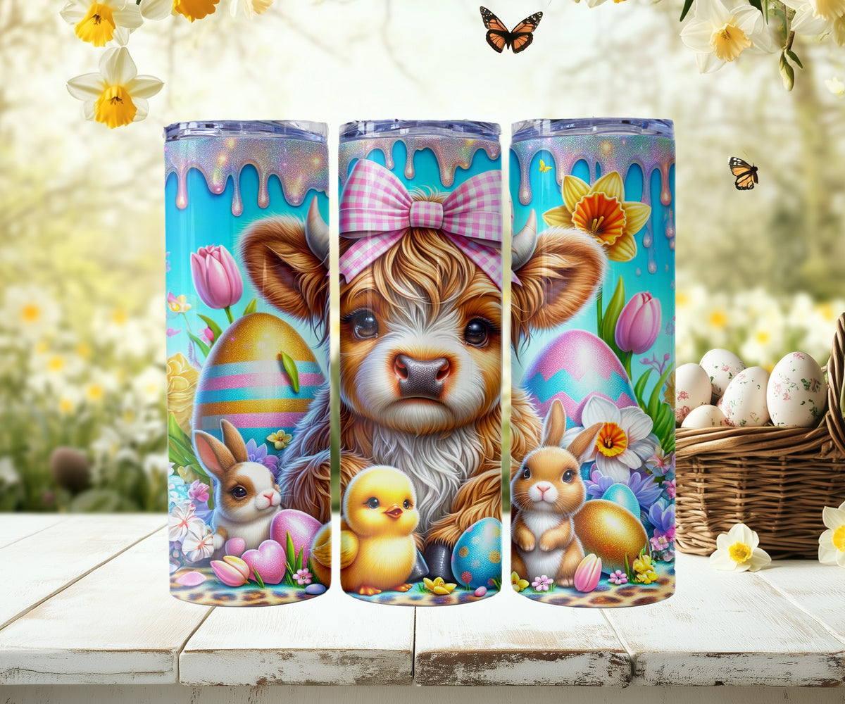Easter Highland Cow Tumblers