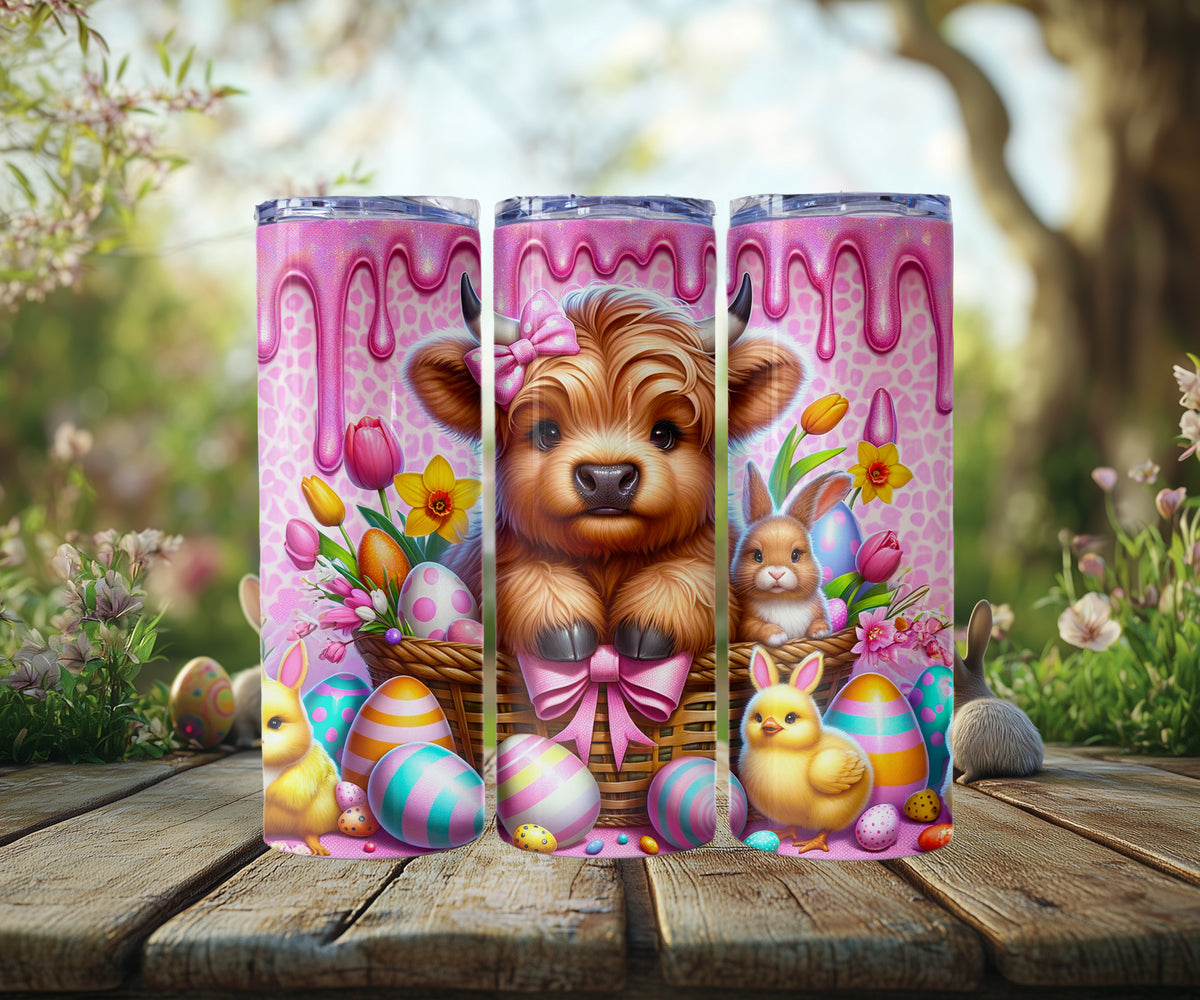 Easter Highland Cow Tumblers
