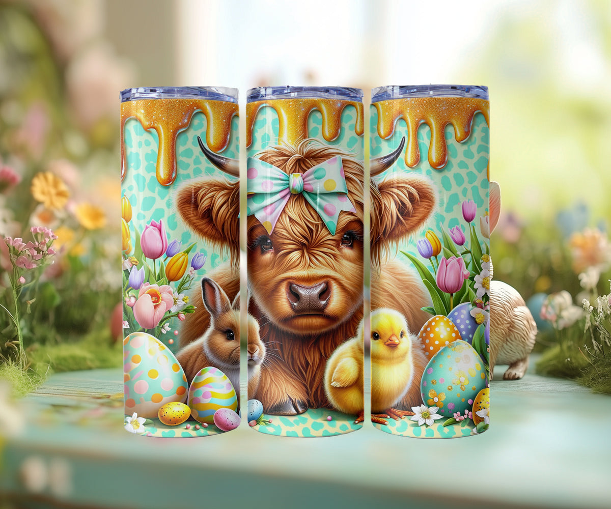 Easter Highland Cow Tumblers