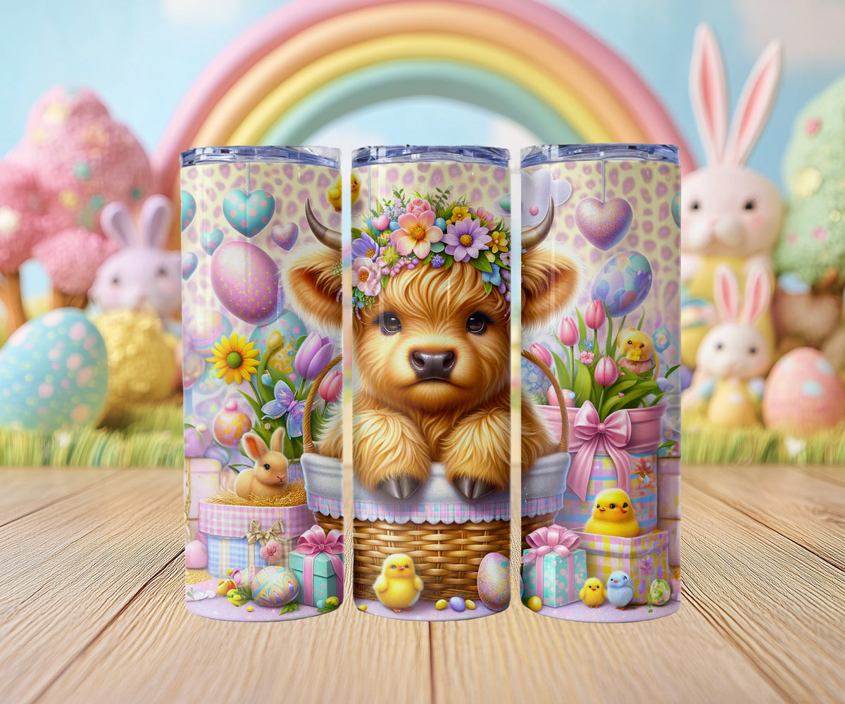 Easter Highland Cow Tumblers