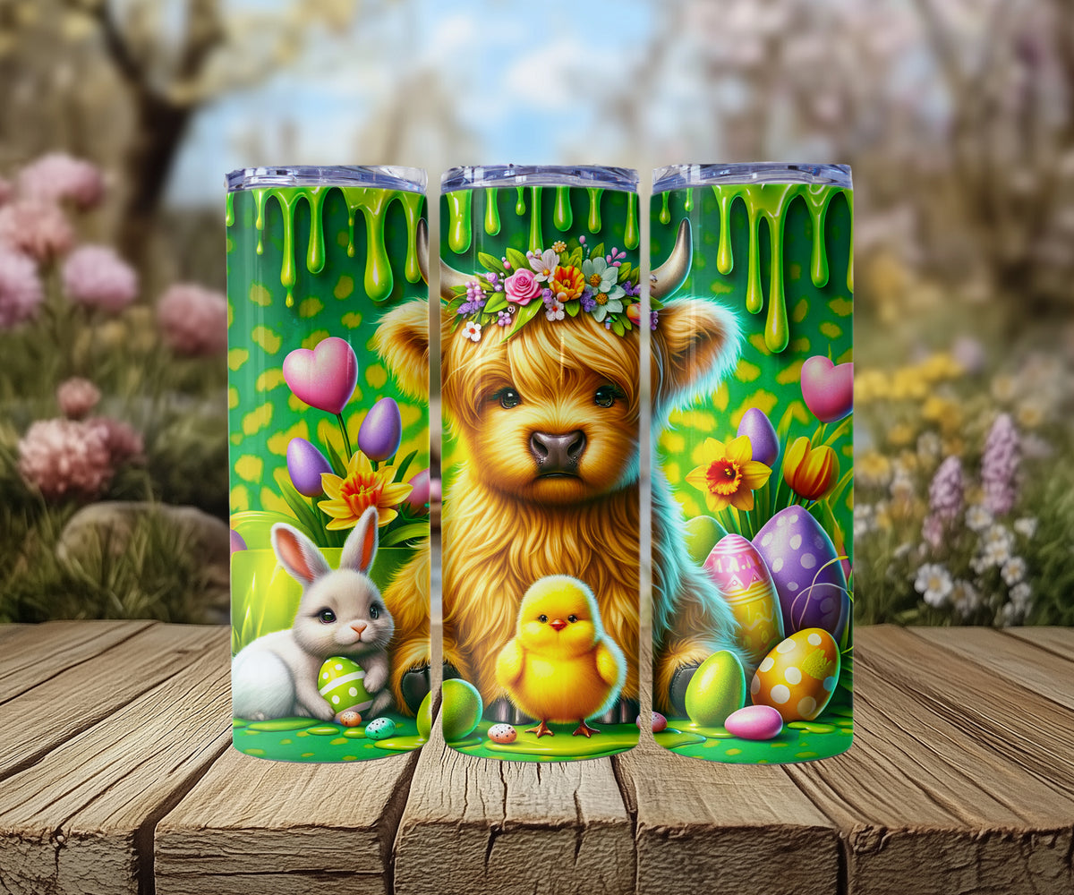 Easter Highland Cow Tumblers