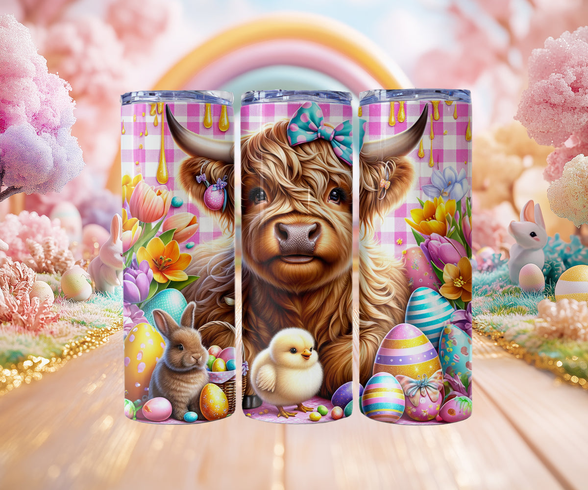 Easter Highland Cow Tumblers