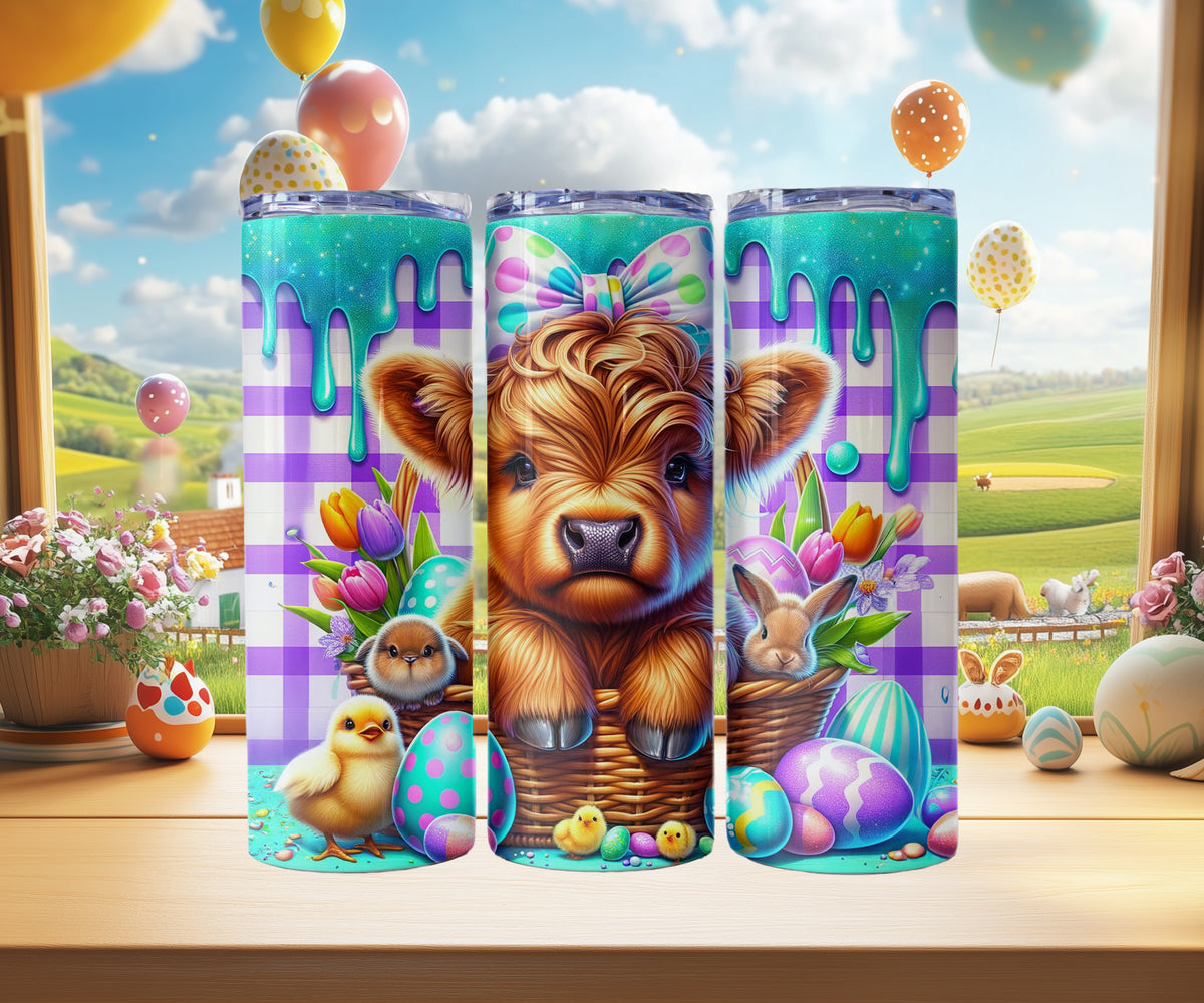 Easter Highland Cow Tumblers
