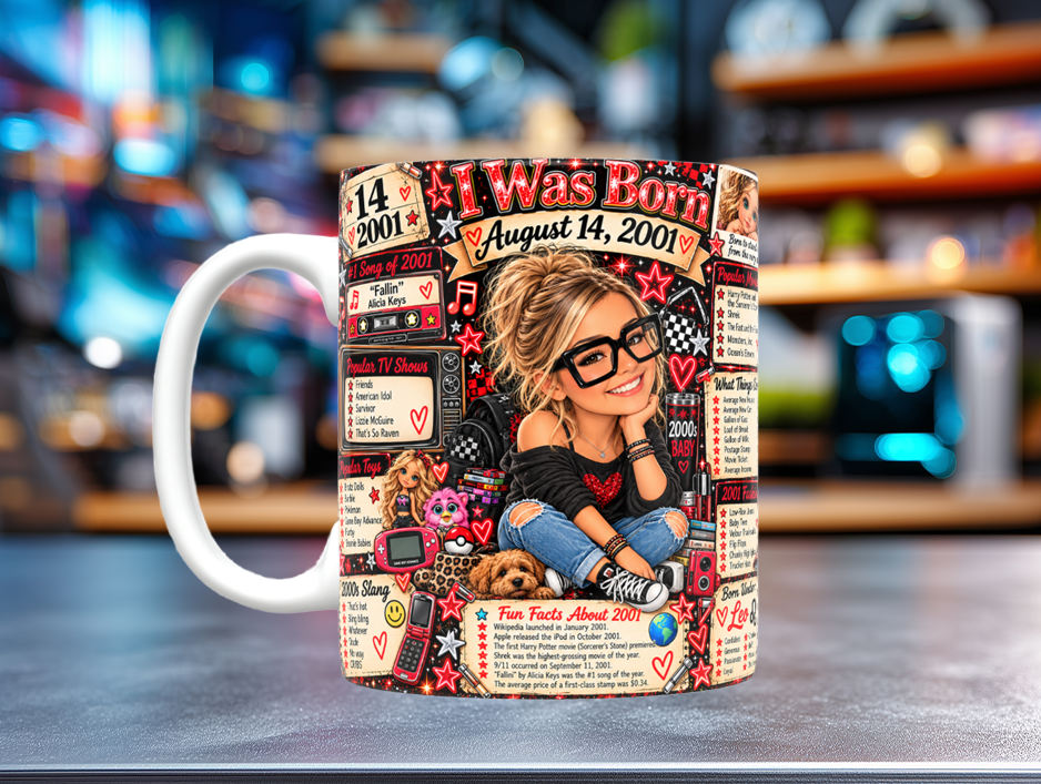 I Was Born On...Custom Mug
