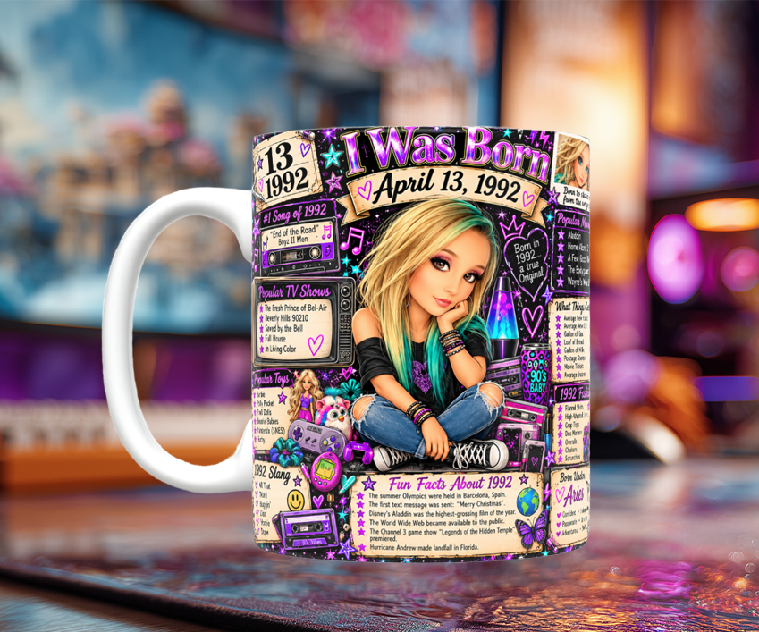 I Was Born On...Custom Mug