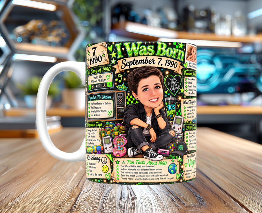 I Was Born On...Custom Mug