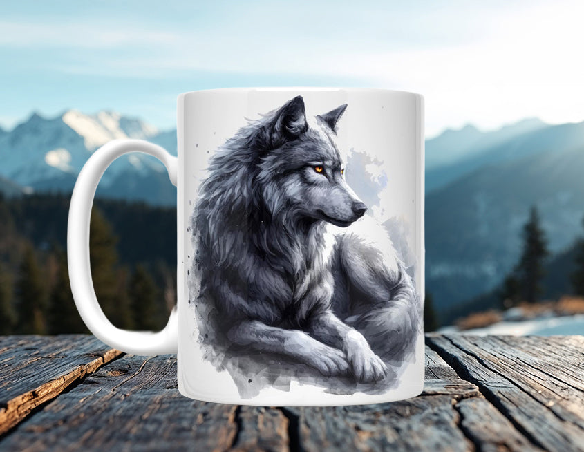 Moon Wolf Mugs
