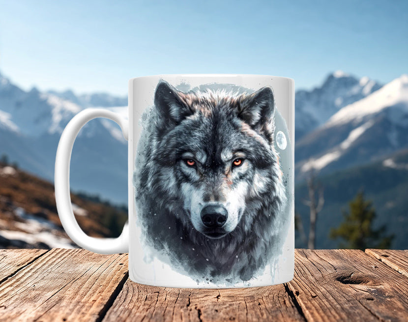 Moon Wolf Mugs