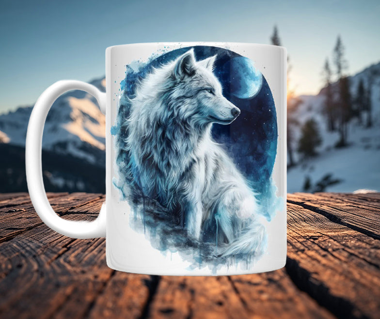 Moon Wolf Mugs