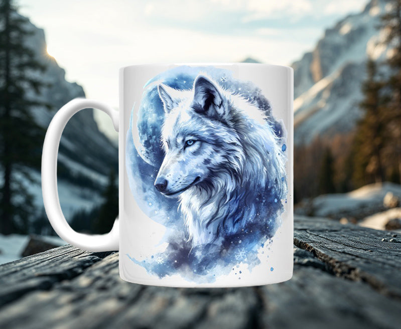 Moon Wolf Mugs