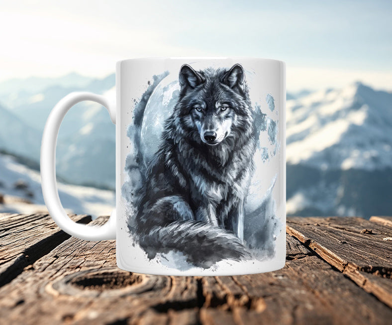 Moon Wolf Mugs