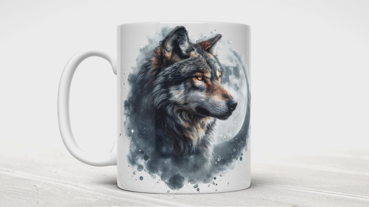 Moon Wolf Mugs