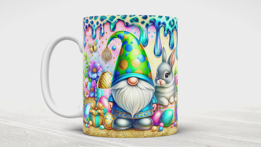 Dripping Paint Easter Gnome Mugs