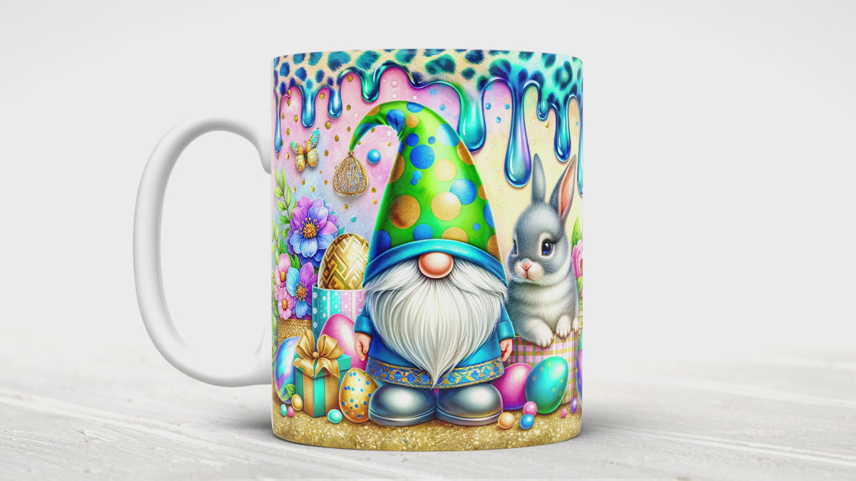 Dripping Paint Easter Gnome Mugs