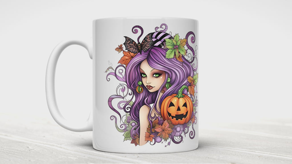 Purple Halloween Fairy Mugs